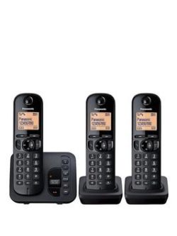 Panasonic Tgc-223Eb Cordless Telephone With Answering Machine And Nuisance Call Block - Trio